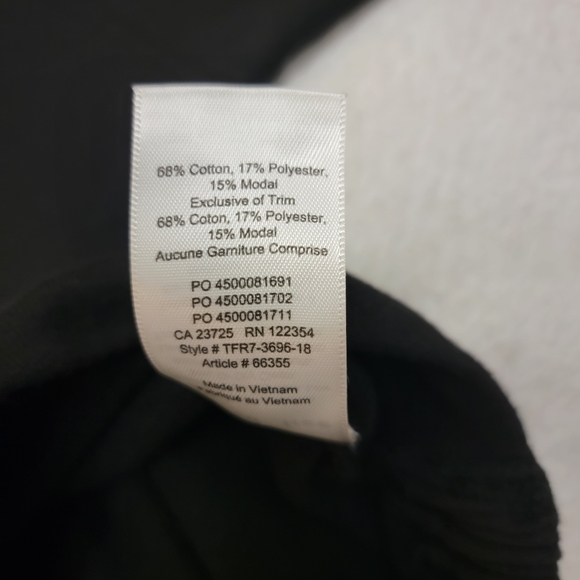 Wilfred Free Aritzia Black Cropped Tie Open Back Wide Sleeves Sweatshirt Size S - Picture 7 of 12